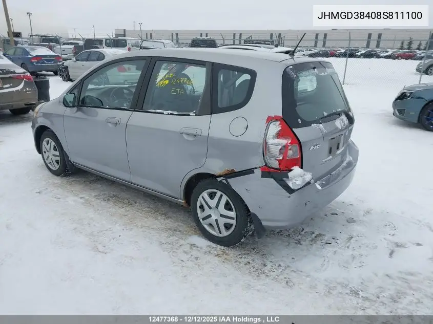 JHMGD38408S811100 2008 Honda Fit Dx/Lx