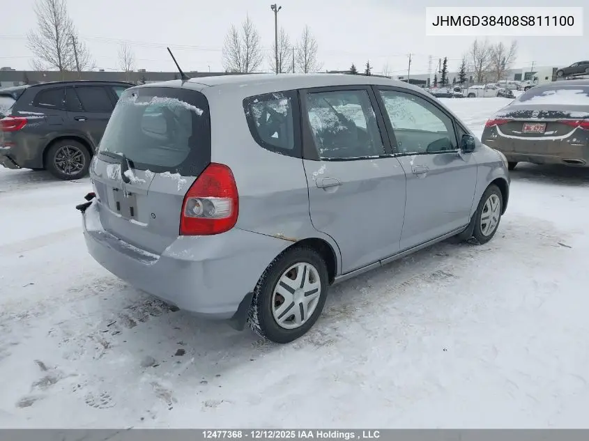 JHMGD38408S811100 2008 Honda Fit Dx/Lx