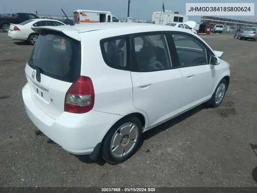 JHMGD38418S800624 2008 Honda Fit