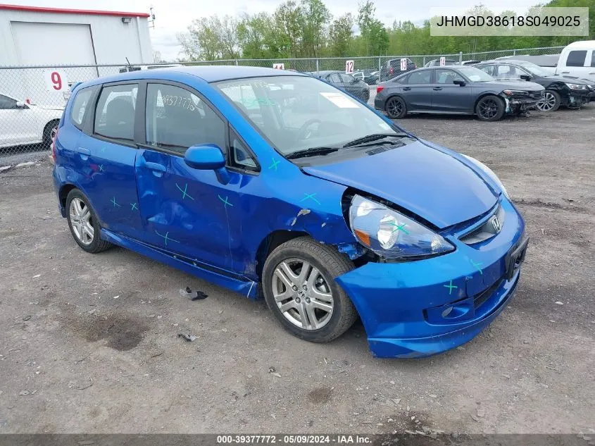 JHMGD38618S049025 2008 Honda Fit Sport