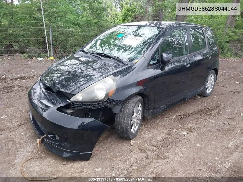 2008 Honda Fit Sport VIN: JHMGD38628S044044 Lot: 39397313