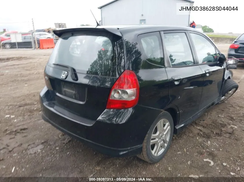 2008 Honda Fit Sport VIN: JHMGD38628S044044 Lot: 39397313