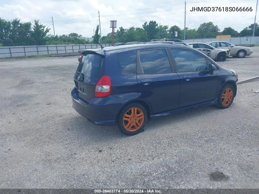 JHMGD37618S066666 2008 Honda Fit Sport