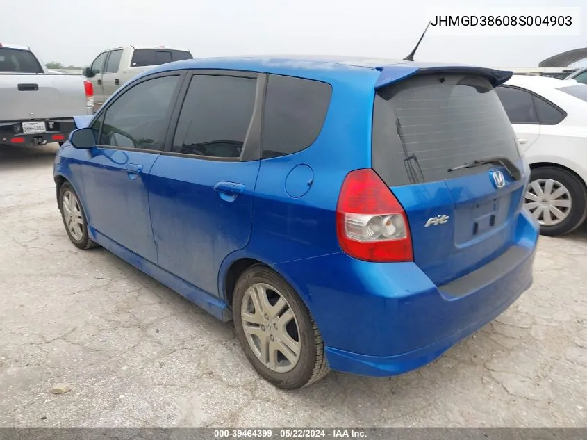 JHMGD38608S004903 2008 Honda Fit Sport