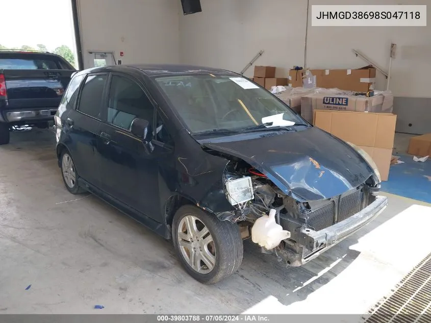 JHMGD38698S047118 2008 Honda Fit Sport