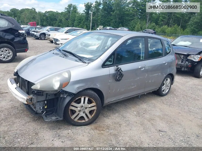 2008 Honda Fit Sport VIN: JHMGD38668S002900 Lot: 39851427