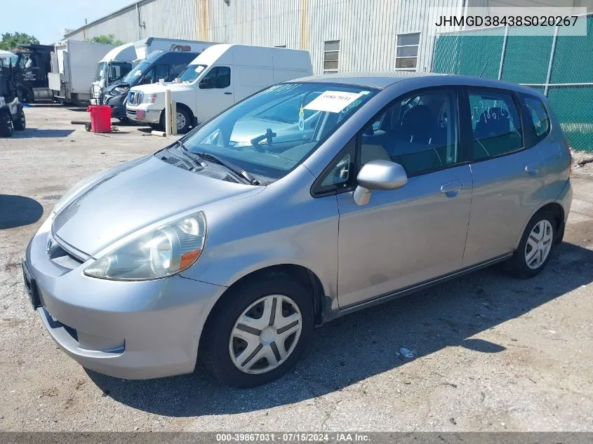 JHMGD38438S020267 2008 Honda Fit