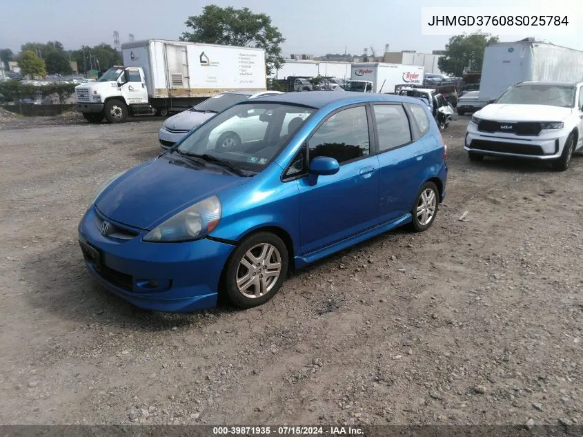 JHMGD37608S025784 2008 Honda Fit Sport