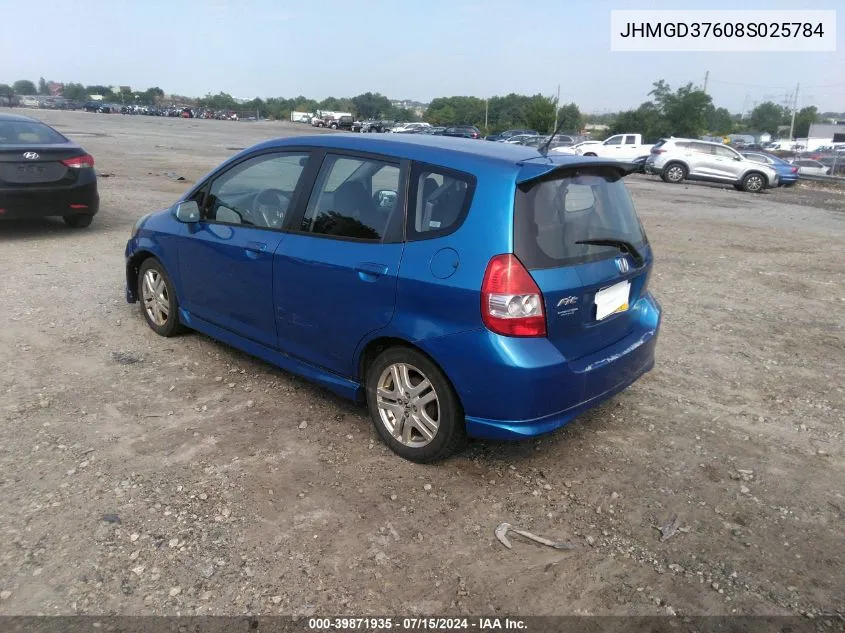 JHMGD37608S025784 2008 Honda Fit Sport