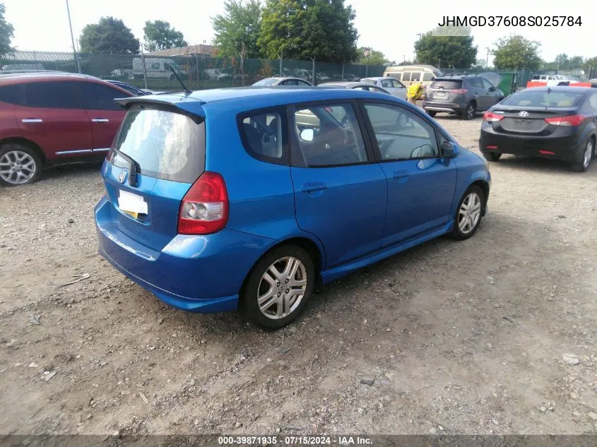 JHMGD37608S025784 2008 Honda Fit Sport