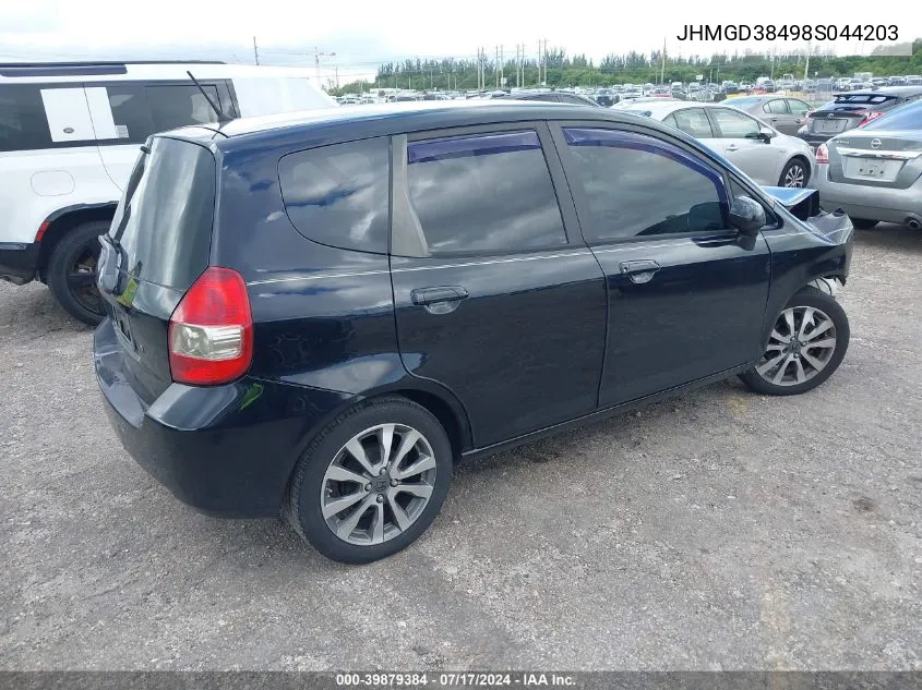 JHMGD38498S044203 2008 Honda Fit