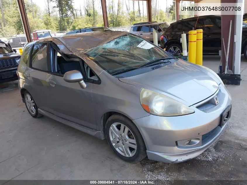 JHMGD37648S007708 2008 Honda Fit Sport