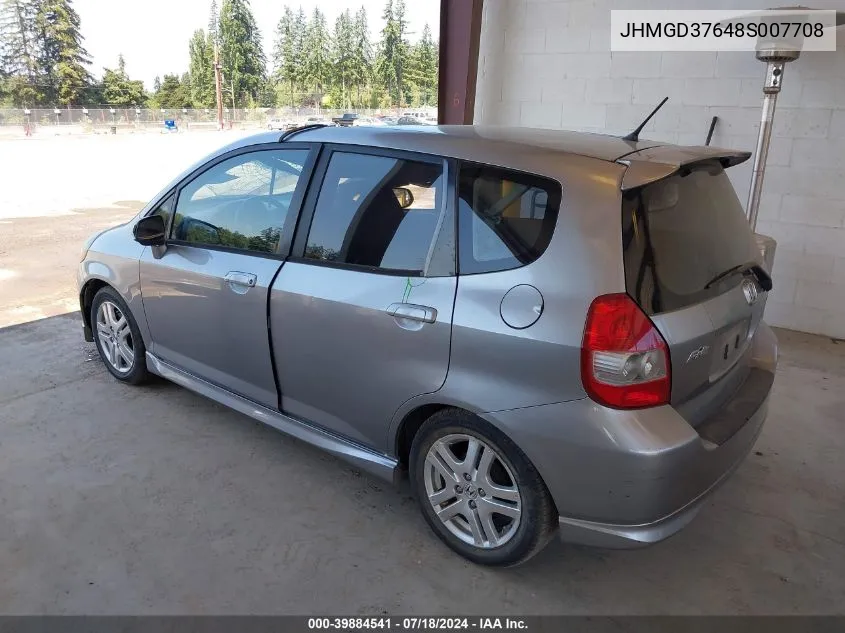 JHMGD37648S007708 2008 Honda Fit Sport