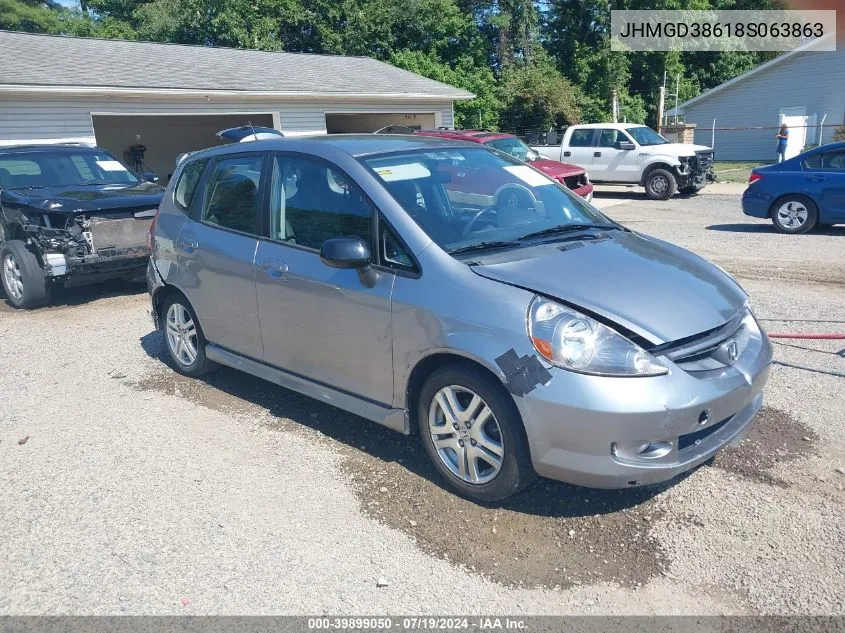 JHMGD38618S063863 2008 Honda Fit Sport