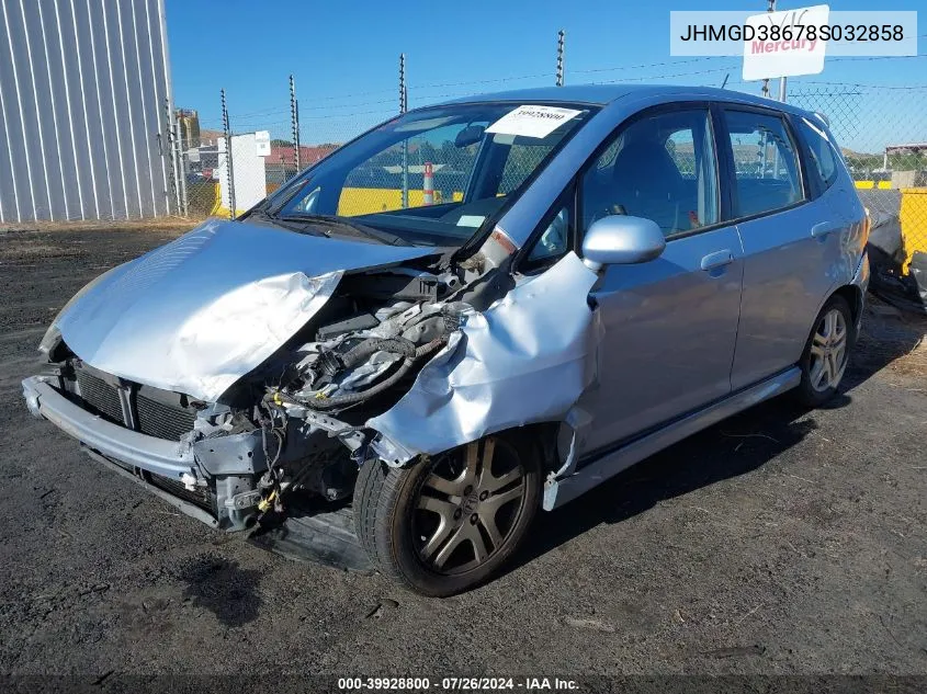 JHMGD38678S032858 2008 Honda Fit Sport