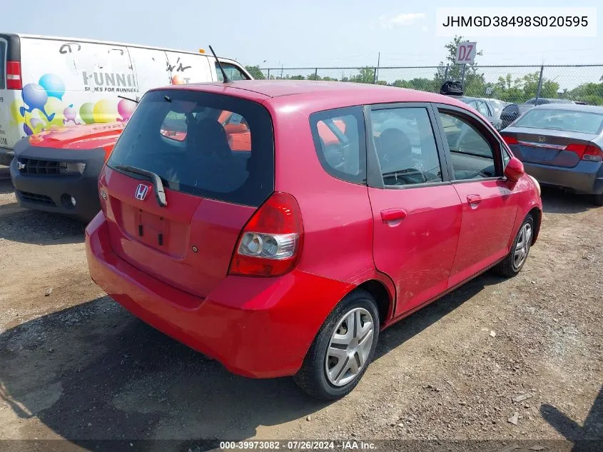 JHMGD38498S020595 2008 Honda Fit