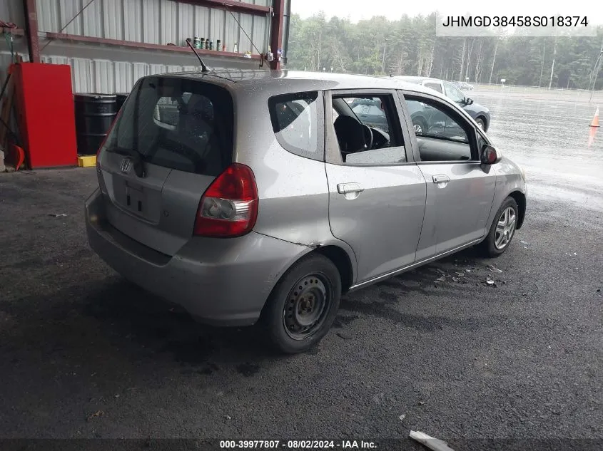 JHMGD38458S018374 2008 Honda Fit