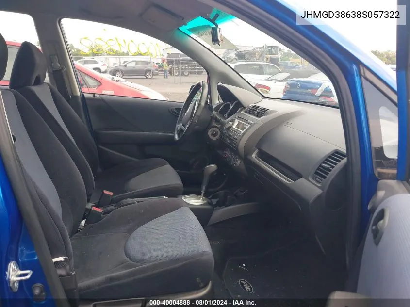 JHMGD38638S057322 2008 Honda Fit Sport