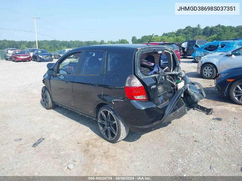 JHMGD38698S037351 2008 Honda Fit Sport