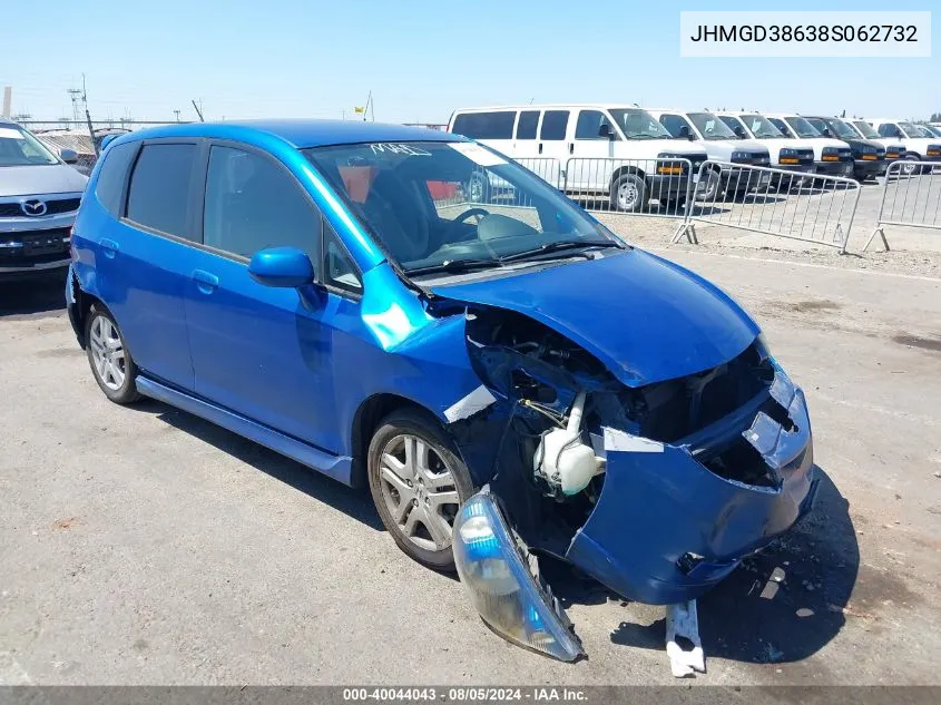 JHMGD38638S062732 2008 Honda Fit Sport