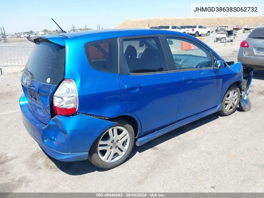 JHMGD38638S062732 2008 Honda Fit Sport