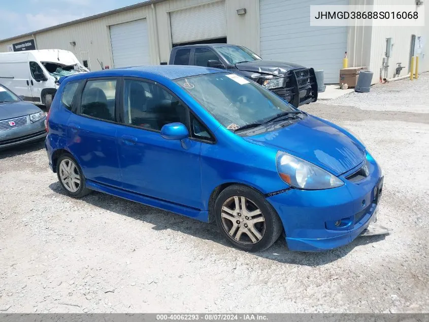 JHMGD38688S016068 2008 Honda Fit Sport