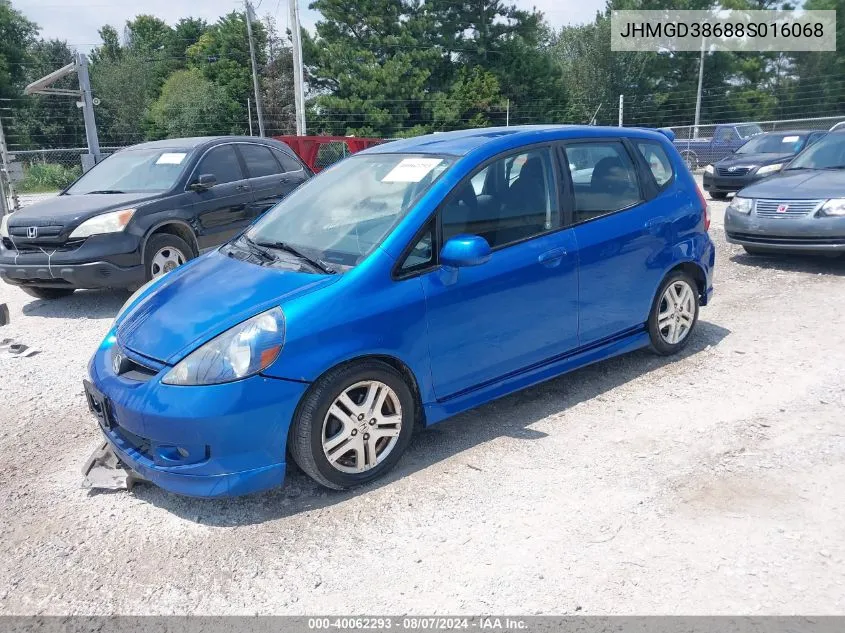 JHMGD38688S016068 2008 Honda Fit Sport