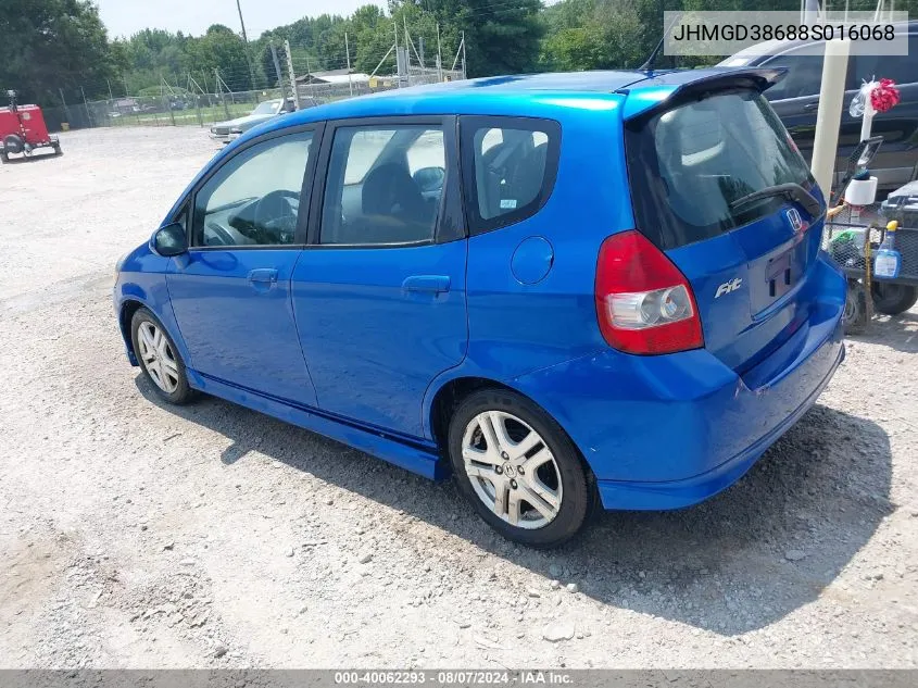 JHMGD38688S016068 2008 Honda Fit Sport