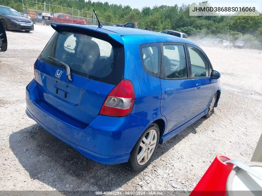 JHMGD38688S016068 2008 Honda Fit Sport