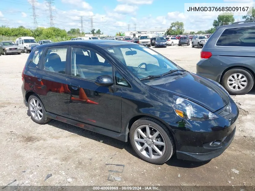 2008 Honda Fit Sport VIN: JHMGD37668S009167 Lot: 40069969