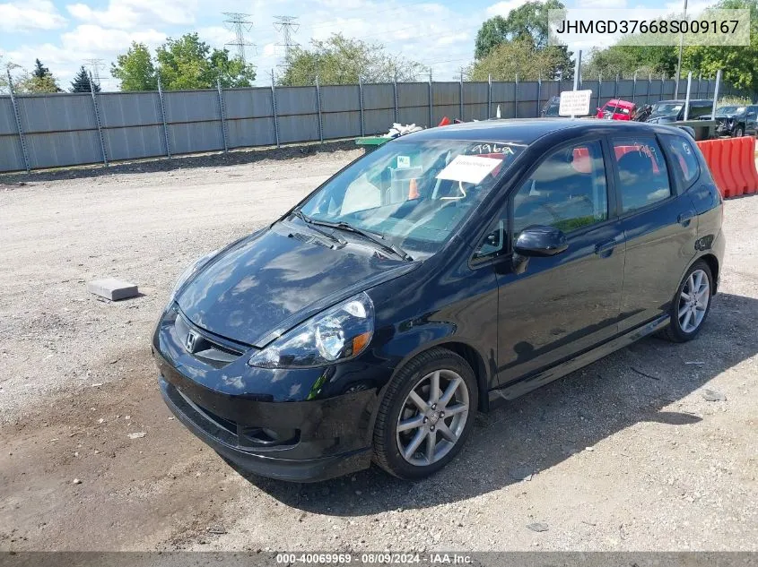 2008 Honda Fit Sport VIN: JHMGD37668S009167 Lot: 40069969