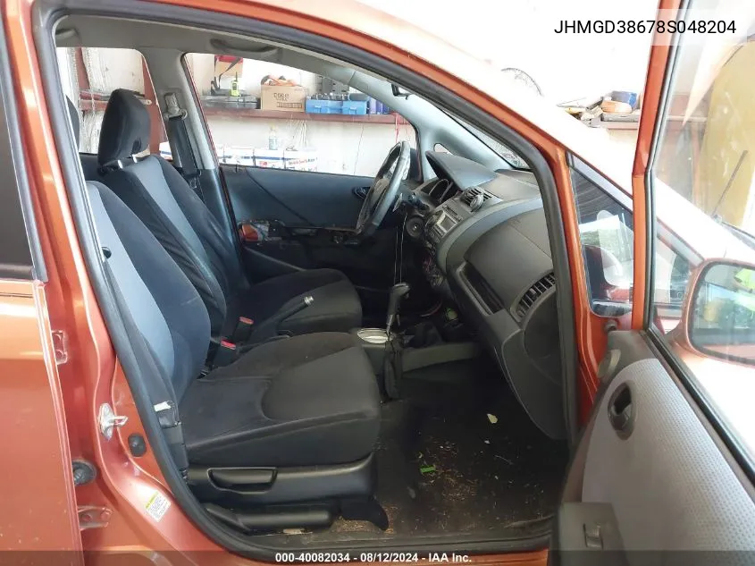 2008 Honda Fit Sport VIN: JHMGD38678S048204 Lot: 40082034