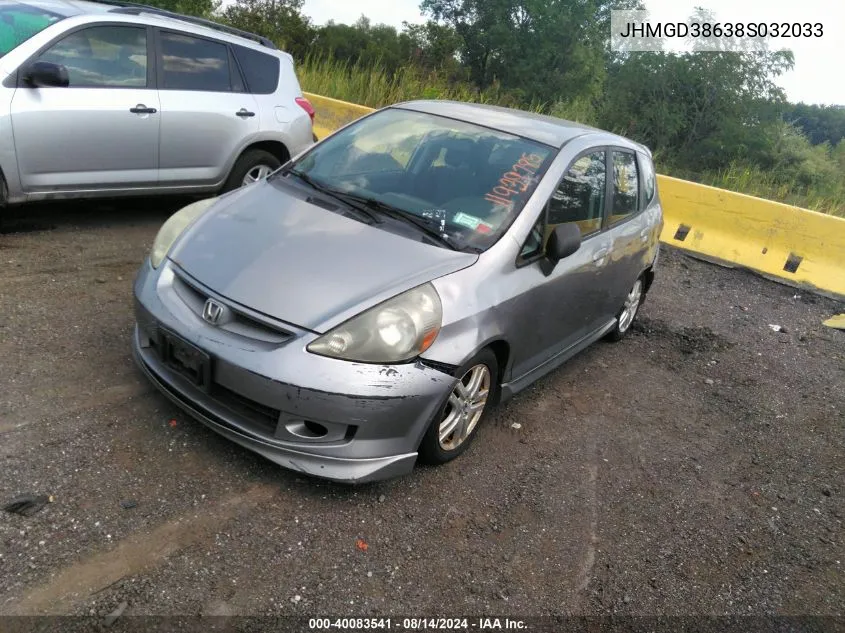 JHMGD38638S032033 2008 Honda Fit Sport