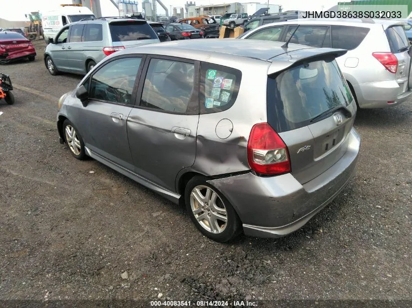 JHMGD38638S032033 2008 Honda Fit Sport