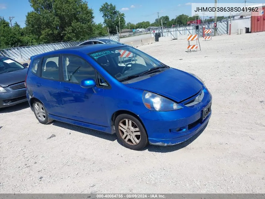 JHMGD38638S041962 2008 Honda Fit Sport