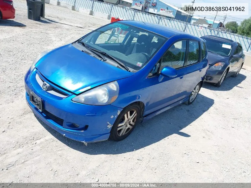 JHMGD38638S041962 2008 Honda Fit Sport