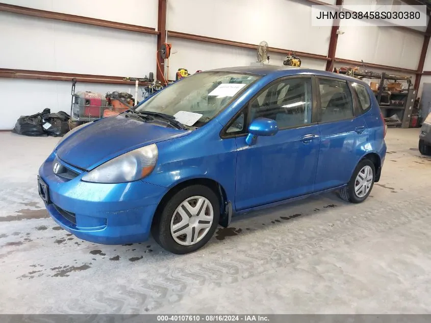 JHMGD38458S030380 2008 Honda Fit