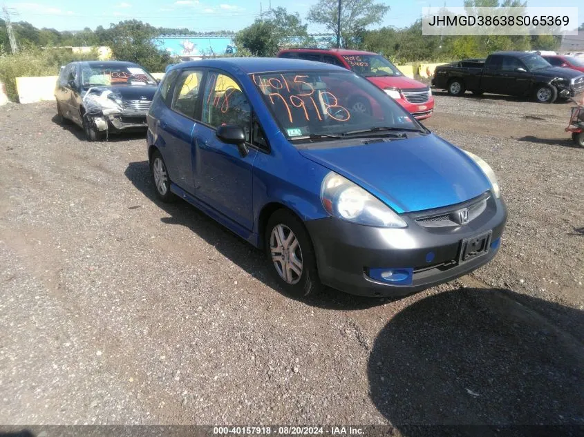 JHMGD38638S065369 2008 Honda Fit Sport