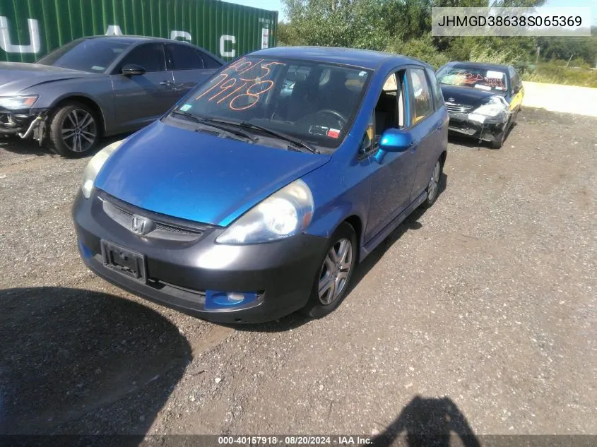 JHMGD38638S065369 2008 Honda Fit Sport