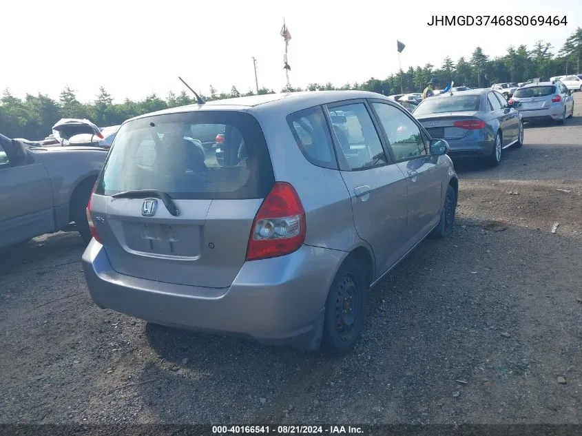 2008 Honda Fit VIN: JHMGD37468S069464 Lot: 40166541