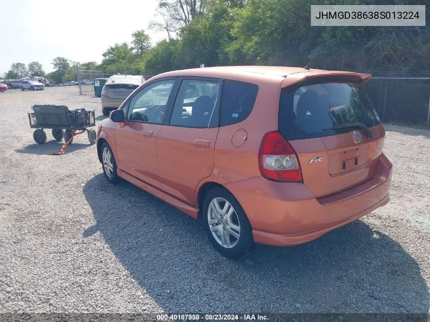 JHMGD38638S013224 2008 Honda Fit Sport