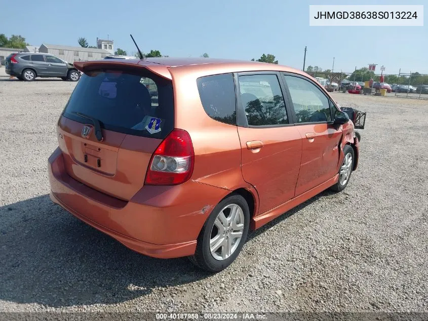 JHMGD38638S013224 2008 Honda Fit Sport