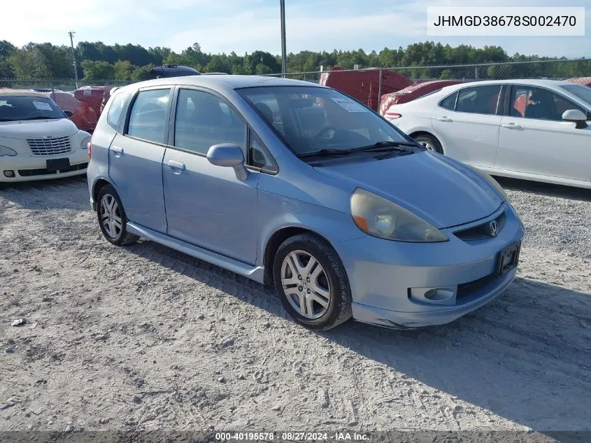 JHMGD38678S002470 2008 Honda Fit Sport