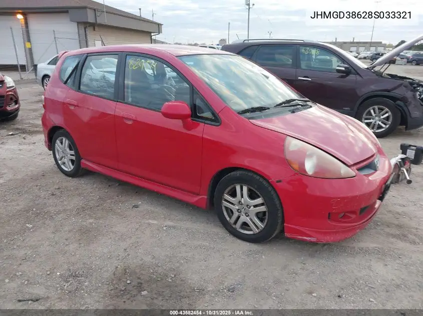 JHMGD38628S033321 2008 Honda Fit Sport