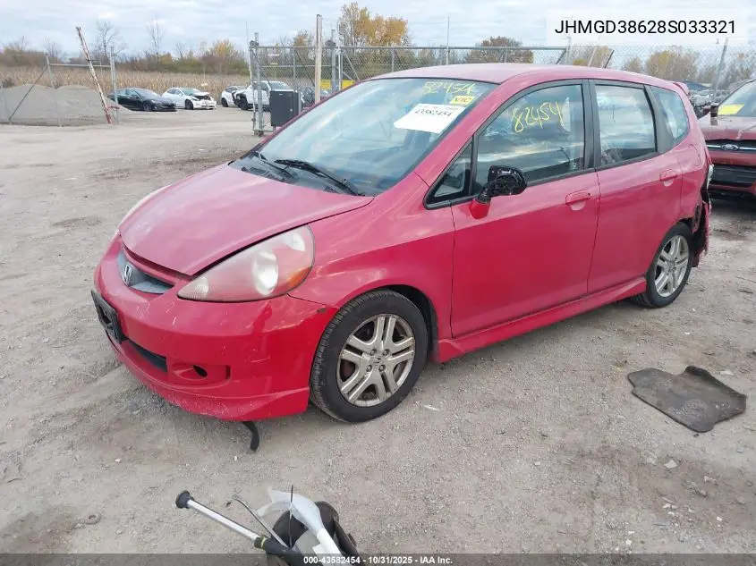 JHMGD38628S033321 2008 Honda Fit Sport