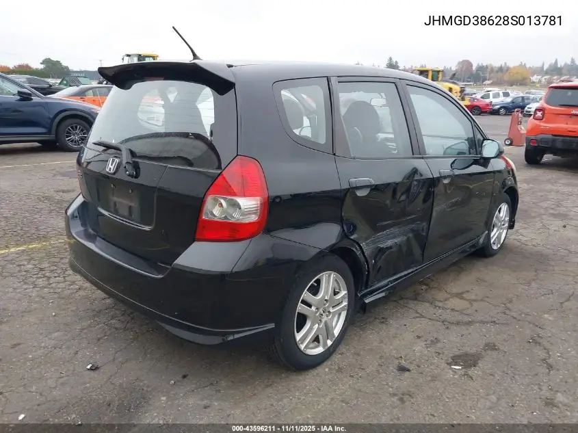JHMGD38628S013781 2008 Honda Fit Sport