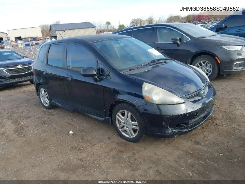 JHMGD38658S049562 2008 Honda Fit Sport