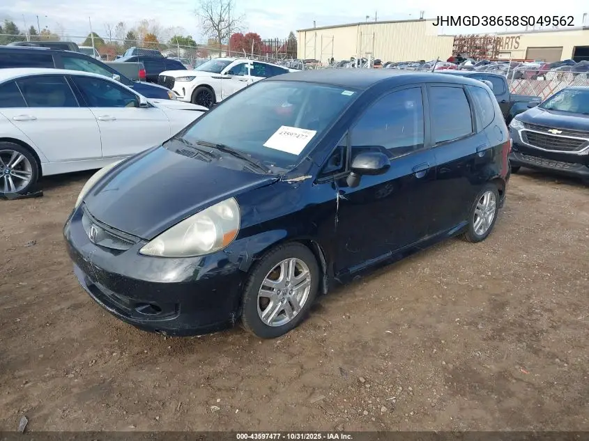 JHMGD38658S049562 2008 Honda Fit Sport