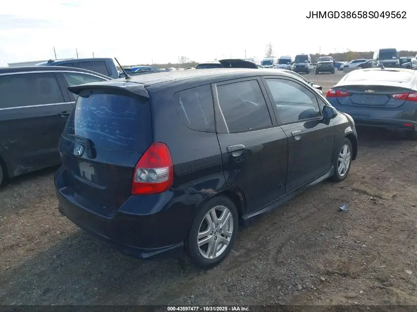 JHMGD38658S049562 2008 Honda Fit Sport