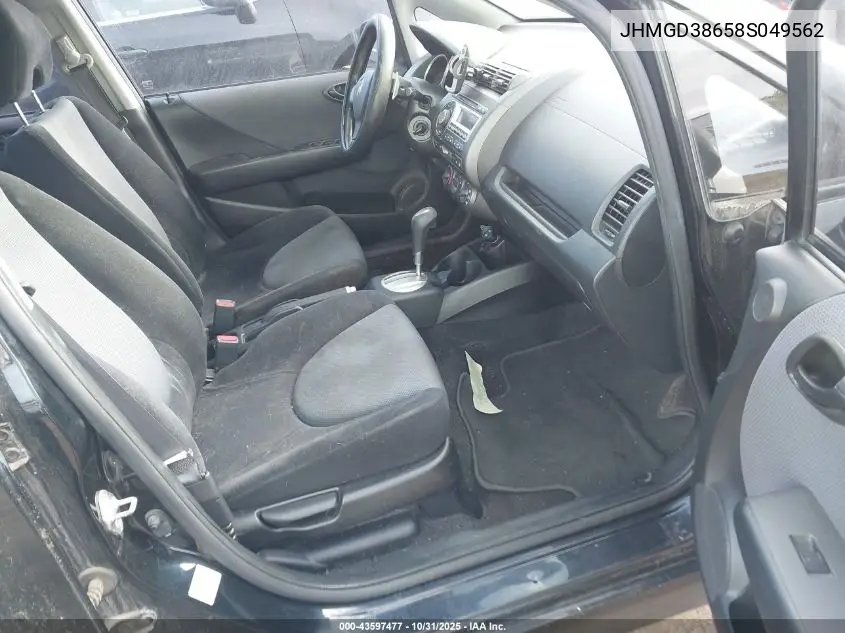JHMGD38658S049562 2008 Honda Fit Sport